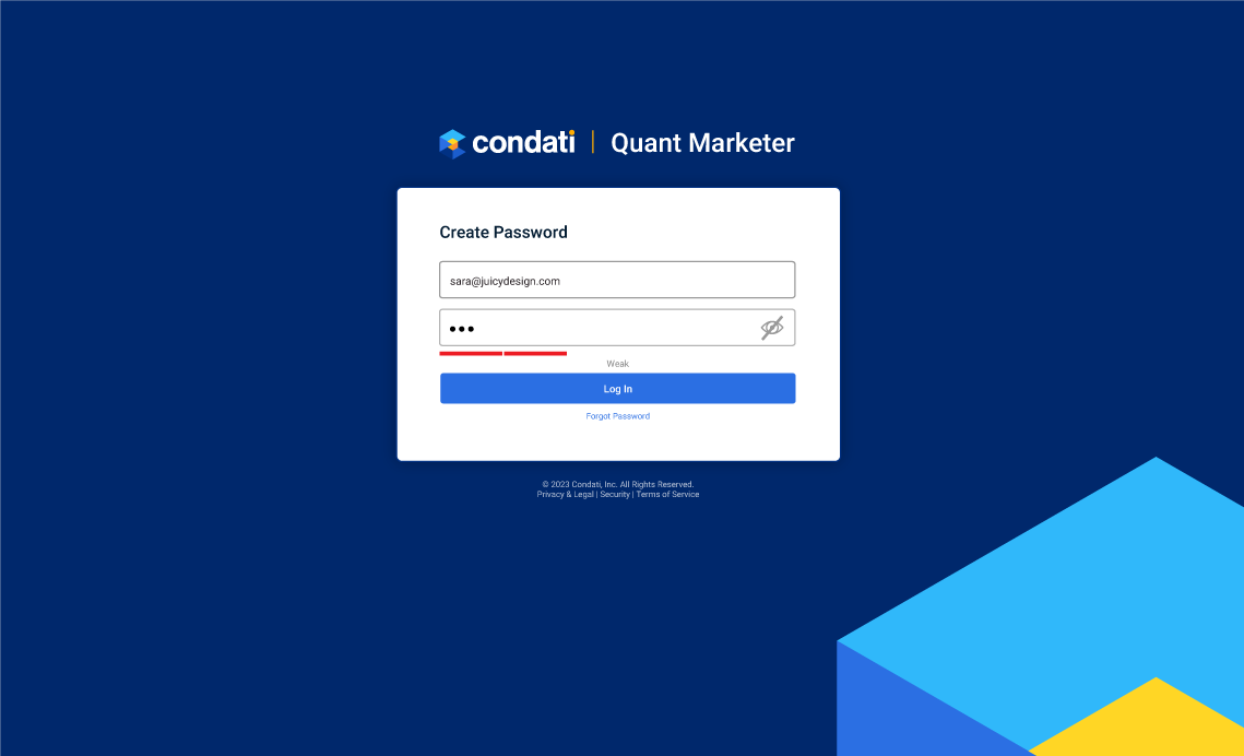 Quant Marketer Login Page